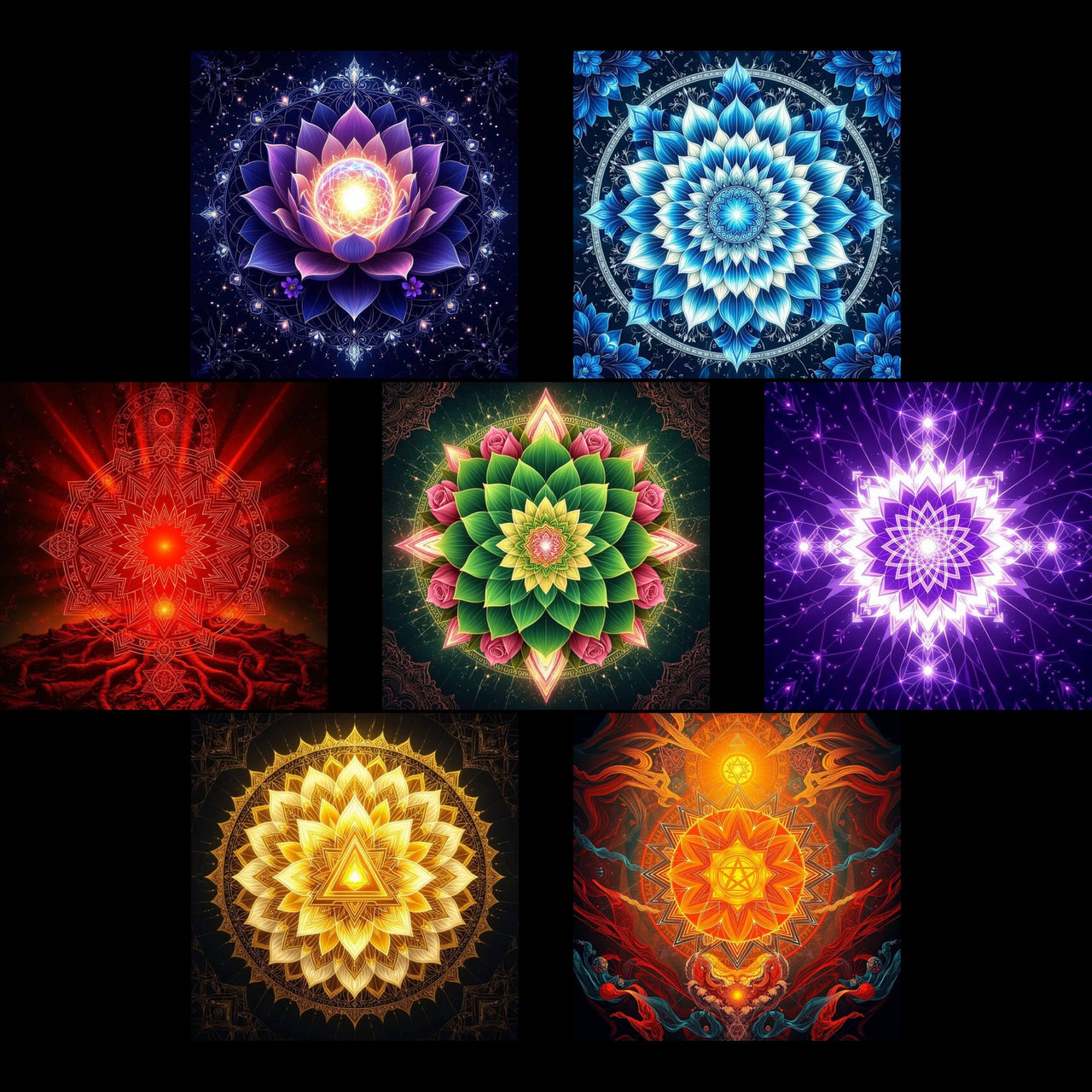 Chakra Energy Art Collection – 7 Digital Downloads (Save 55%)